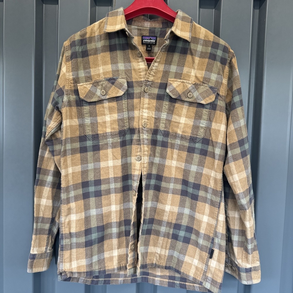 Patagonia Fjord Organic Cotton Checkerboard Mojave Dress Flannel Men's Medium